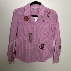 NWT CAbi Embroidered Button Down